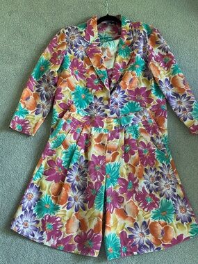 VTG Just Katie Funky Women's Blazer Shorts two piece Set Made In USA Size Medium